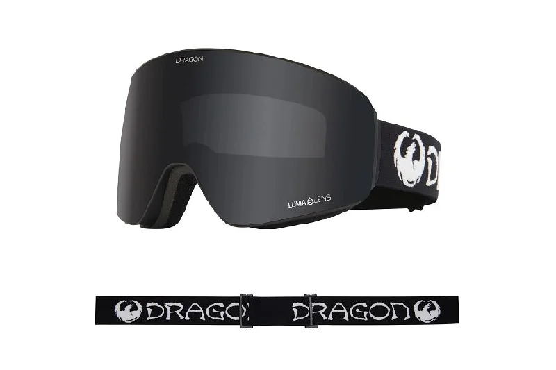 Dragon PXV Snow Goggles Low Bridge 2024 Classic Black / Lumalens Dark Smoke + Lumalens Light Rose