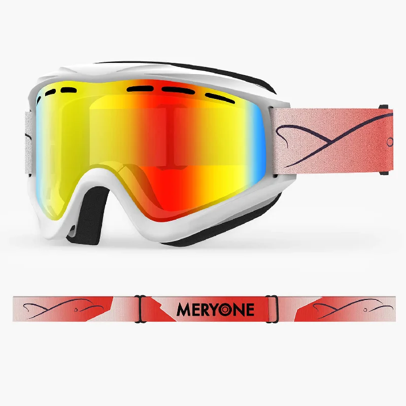 White Frame Snow Goggles